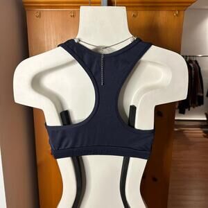 Blue Racerback Sports Bra With Stretch Fabric❤️s